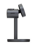 Aukey MagFusion 3-in-1 Qi2 Magnetic Fast Wireless Charging Station (LC-MC311) - Close-Up Angle