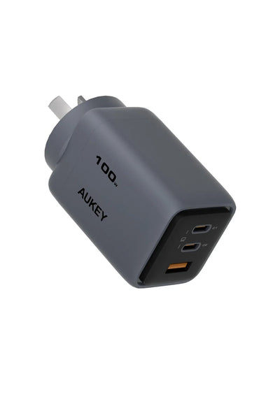 Aukey Comet 100W PD Fast Wall Charger GaN USB-C with 100W 1.8m USB-C to C Cable (PA-C5)