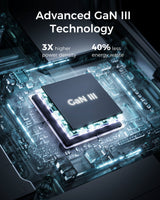 Aukey Comet 100W PD Fast Wall Charger GaN USB-C with 100W 1.8m USB-C to C Cable (PA-C5) - Top-Down View