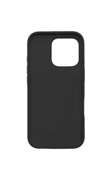 Lovefone Genuine Liquid Silicone Case iPhone 16 Black - Side View