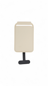 Lovefone Genuine Crafted Leather Standing Wallet with Magsafe - Cream