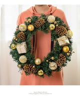 Christmas gift, Christmas wreath, door hanging - Rear View