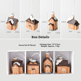 Christmas gift Christmas mini resin snow house Christmas tree pendant
