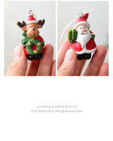 Christmas gift Christmas mini resin snow house Christmas tree pendant - 45-Degree Angle