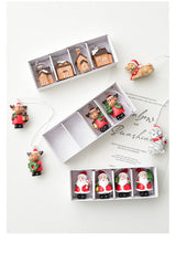 Christmas gift Christmas mini resin snow house Christmas tree pendant - Low Angle