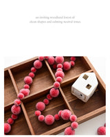 Christmas gift Christmas simulation red fruit skewer decoration string - Top-Down View