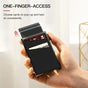 Contemporary Acrylic RFID Blocking Card Holder - Minimalist Business Wallet for Men, Automatic Pop-Up, 1pc