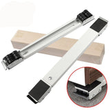 2PC White+Lever Handle Furniture Lifter Heavy Roller Move Tool Set Moving Wheel Mover Sliders Kit - 45-Degree Angle