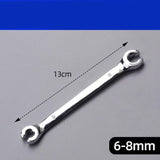 5Pcs Flare Nut Wrench Set Offset End Spanner Metric 6 8 9 10 11 12 13 14 15 17MM