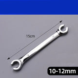 5Pcs Flare Nut Wrench Set Offset End Spanner Metric 6 8 9 10 11 12 13 14 15 17MM - Top-Down View