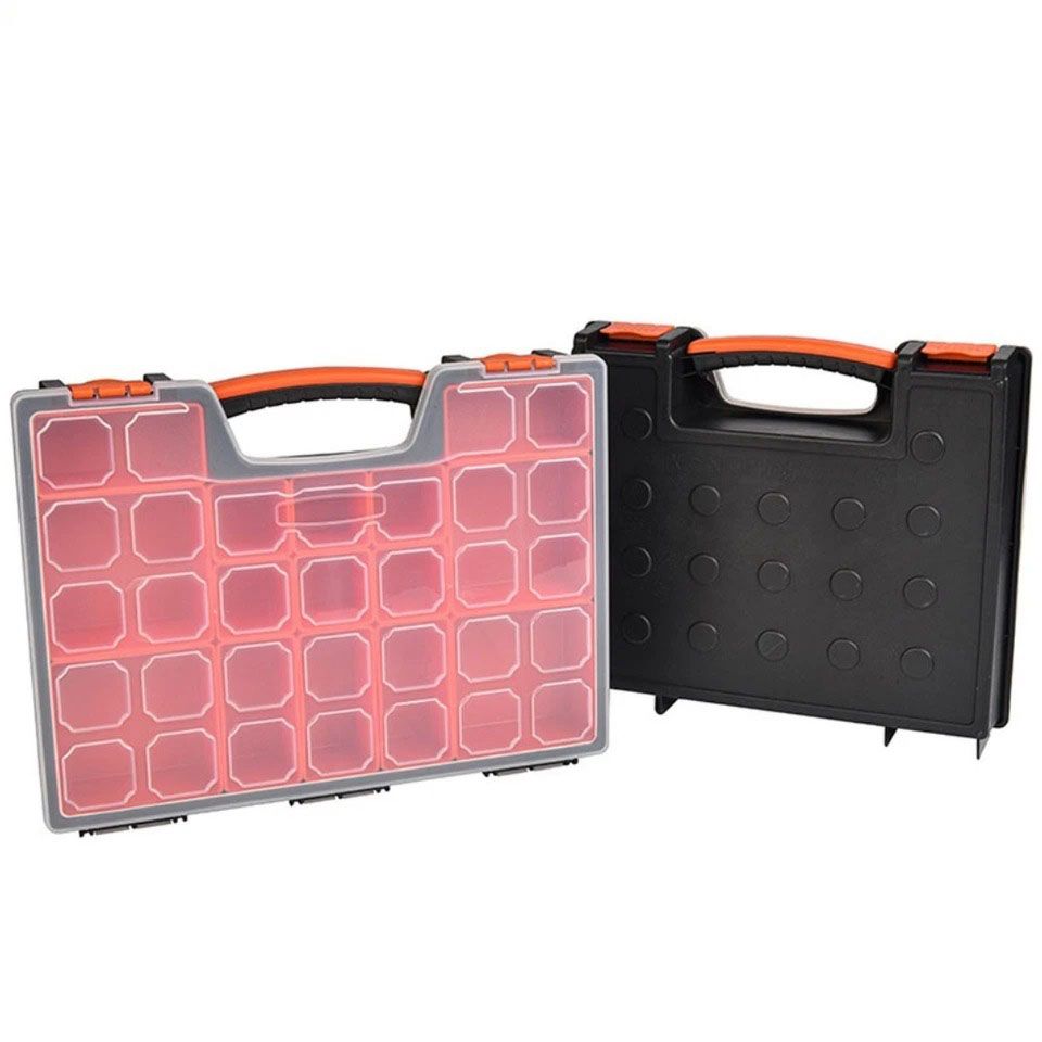 14 Compartments Storage Organizer Tool Box Plastic Bin Screw Case