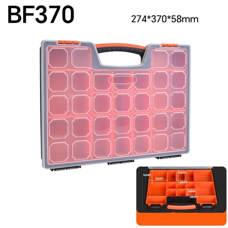 15 Compartments Storage Organizer Tool Box Plastic Bin Screw Case