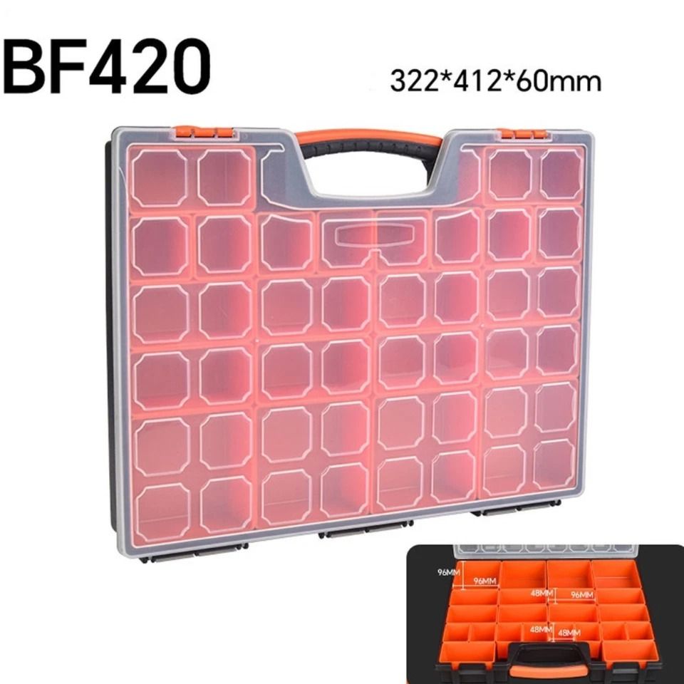 22 Compartments Storage Organizer Tool Box Plastic Bin Screw Case
