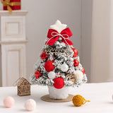 mini desktop Christmas tree, flocked pink Christmas tree, Christmas tree set, Christmas decorations, DIY Christmas tree, Christmas gift, office Christmas decor, festive tabletop tree - Christmas - Size 3
