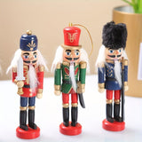 Nutcracker Soldier Figurine Set, Christmas Decorations, Birthday Gift, Hand-painted Nutcrackers, Holiday Decor, Australian Christmas Decor, Kids Gift, Figurine Collection, Festive Home Decor - Red - Size 12pcs - Rear View