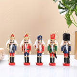 Nutcracker Soldier Figurine Set, Christmas Decorations, Birthday Gift, Hand-painted Nutcrackers, Holiday Decor, Australian Christmas Decor, Kids Gift, Figurine Collection, Festive Home Decor - Red - Size 12pcs - Close-Up Angle