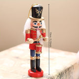 Nutcracker Soldier Figurine Set, Christmas Decorations, Birthday Gift, Hand-painted Nutcrackers, Holiday Decor, Australian Christmas Decor, Kids Gift, Figurine Collection, Festive Home Decor - Red - Size 6pcs - Top-Down View