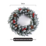 Christmas wreath, artificial wreath, red berries, pine cones, 30CM wreath, Christmas decoration, festive home decor, wreath for door, holiday centrepiece - White - Size 40CM
