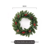Christmas wreath, artificial wreath, red berries, pine cones, 30CM wreath, Christmas decoration, festive home decor, wreath for door, holiday centrepiece - White - Size 40CM - 45-Degree Angle