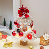 mini desktop Christmas tree, flocked pink Christmas tree, Christmas tree set, Christmas decorations, DIY Christmas tree, Christmas gift, office Christmas decor, festive tabletop tree - Christmas - Size 2