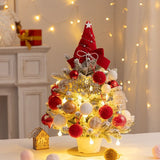 mini desktop Christmas tree, flocked pink Christmas tree, Christmas tree set, Christmas decorations, DIY Christmas tree, Christmas gift, office Christmas decor, festive tabletop tree - Christmas - Size 2