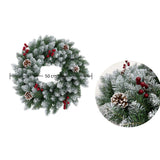 artificial Christmas wreath, Christmas door decoration, 50cm Christmas wreath, 60cm Christmas wreath, Christmas wreath with berries, Christmas wreath with pinecones, Australian Christmas decor, festive door wreath, realistic artificial wreath - Green - Si