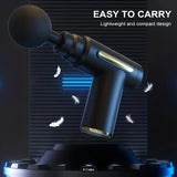 Black**Portable Deep Tissue Massager | 6-Speed & 4 Heads & 15-Min Timer｜Professional Muscle Recovery, Anytime Anywhere**