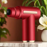 Red Portable Deep Tissue Massager | 6-Speed & 4 Heads & 15-Min Timer｜Professional Muscle Recovery, Anytime Anywhere - Front View