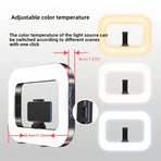 Smart Dual-Mode Fill Light｜One-Touch Color Temperature Switching + Stepless Dimming, Portable Ring Light with Soft Glow for Multi-Scenario Live Shooting
