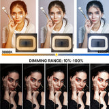Smart Dual-Mode Fill Light｜One-Touch Color Temperature Switching + Stepless Dimming, Portable Ring Light with Soft Glow for Multi-Scenario Live Shooting - Top-Down View