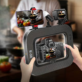 Smart Dual-Mode Fill Light｜One-Touch Color Temperature Switching + Stepless Dimming, Portable Ring Light with Soft Glow for Multi-Scenario Live Shooting - Close-Up Angle