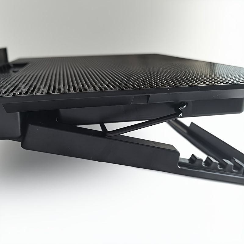 **Fully Compatible Laptop Stand｜Dual-Fan Cooling + Ergonomic Angle Adjustment, All-in-One Portable Design for Work, Gaming, and Entertainment**