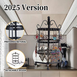 1 × Metal Detachable Rotating Earring Jewelry Stand, Storage Display Tower, Aesthetic Room Decor, Home Decoration, Valentine's Day Gift Jewelry Tower, Jewelry Organizer