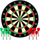 17-inch Red and Green Magnetic Dartboard, 40.5 cm in Diameter, Includes 12 Strong Magnetic Darts and Damage-Free Hooks, Safe and Portable for Both Entertainment and Competition.