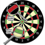 17-inch Red and Green Magnetic Dartboard, 40.5 cm in Diameter, Includes 12 Strong Magnetic Darts and Damage-Free Hooks, Safe and Portable for Both Entertainment and Competition. - Side View
