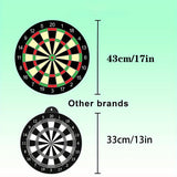 17-inch Red and Green Magnetic Dartboard, 40.5 cm in Diameter, Includes 12 Strong Magnetic Darts and Damage-Free Hooks, Safe and Portable for Both Entertainment and Competition. - Top-Down View