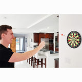 17-inch Red and Green Magnetic Dartboard, 40.5 cm in Diameter, Includes 12 Strong Magnetic Darts and Damage-Free Hooks, Safe and Portable for Both Entertainment and Competition. - 45-Degree Angle