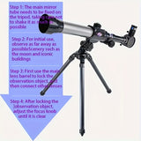 **Entry-Level Quick-Setup Astronomical Telescope | Stable Tripod, Four-Step Star and Landscape Viewing, Clear Sight of Moon and Landmarks, Top Choice for Family Outdoor Exploration** - Side View