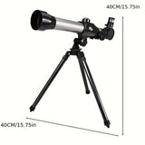 **Entry-Level Quick-Setup Astronomical Telescope | Stable Tripod, Four-Step Star and Landscape Viewing, Clear Sight of Moon and Landmarks, Top Choice for Family Outdoor Exploration** - Rear View