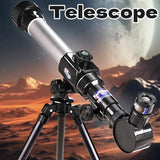 **Entry-Level Quick-Setup Astronomical Telescope | Stable Tripod, Four-Step Star and Landscape Viewing, Clear Sight of Moon and Landmarks, Top Choice for Family Outdoor Exploration** - Close-Up Angle
