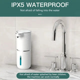 380ml touchless sensor automatic soap dispenser - wall-mounted, rechargeable lithium battery, USB charging, modern black design, suitable for bathroom and kitchen, bathroom soap dispenser | modern soap dispenser | touchless soap dispenser