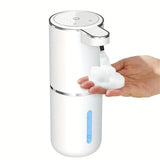 380ml touchless sensor automatic soap dispenser - wall-mounted, rechargeable lithium battery, USB charging, modern black design, suitable for bathroom and kitchen, bathroom soap dispenser | modern soap dispenser | touchless soap dispenser