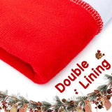 16-piece Christmas chair set-holiday red Christmas hat pattern, suitable for holiday dinners and party decorations, including 8 chair sets and 8 tableware sets, reusable, durable fabric, suitable for Christmas, New Year, Valentine's Day and party activiti
