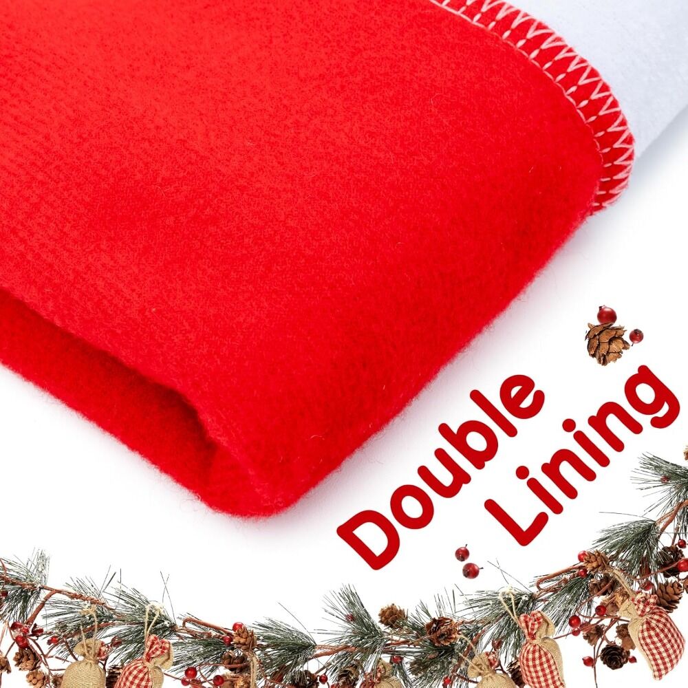 16-piece Christmas chair set-holiday red Christmas hat pattern, suitable for holiday dinners and party decorations, including 8 chair sets and 8 tableware sets, reusable, durable fabric, suitable for Christmas, New Year,and party activiti