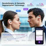 AI Translation Earbuds | Real-Time Translation for 144+ Languages | Smart Meeting Assistant | Secure and Private Design - 45-Degree Angle