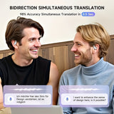 AI Translation Earbuds | Real-Time Translation for 144+ Languages | Smart Meeting Assistant | Secure and Private Design - Side View