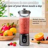 Portable USB Electric Blending Cup with 15.21 oz Capacity (1300 mAh / 3.7 V) – Ideal for Smoothies, Whipped Drinks, Travel, and Fitness.(PINK)