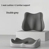 black**Waist Support and Seat Cushion Combo: Scientifically Supports the Back, Breathable and Pressure-Relieving, Comfortable for 8 Hours of Sitting** - Top-Down View