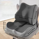 black**Waist Support and Seat Cushion Combo: Scientifically Supports the Back, Breathable and Pressure-Relieving, Comfortable for 8 Hours of Sitting** - Close-Up Angle