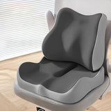 black**Waist Support and Seat Cushion Combo: Scientifically Supports the Back, Breathable and Pressure-Relieving, Comfortable for 8 Hours of Sitting** - Low Angle